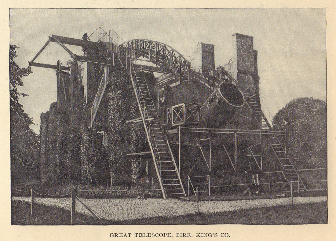 Great Telescope, Birr, King's County. Ireland 1905 old antique print picture